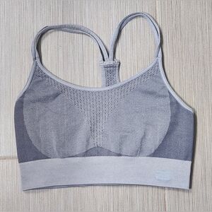 Zensah Racerback Strappy Women's Sports Bra Gray Size L